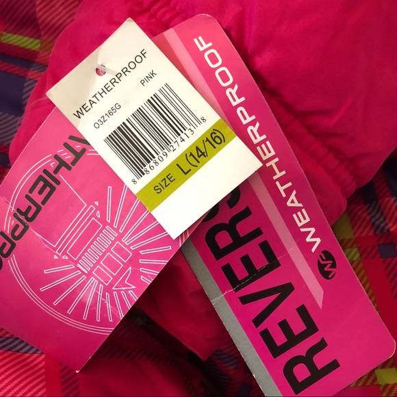 🆕Weatherproof Girls Pink Puffer Coat Reversible - Picture 2 of 8